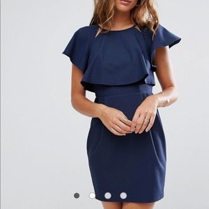 ASOS navy work dress worn 3x